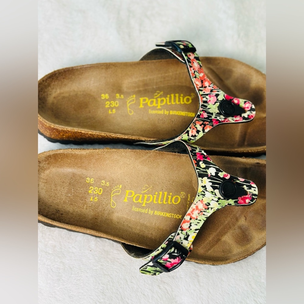 Papillio by Birkenstock Floral Thong Sandals Size 36 or Size 5 - Picture 5 of 6